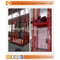 Reasonable price vertical guide rail goods lift, hydraulic warehouse cargo lift